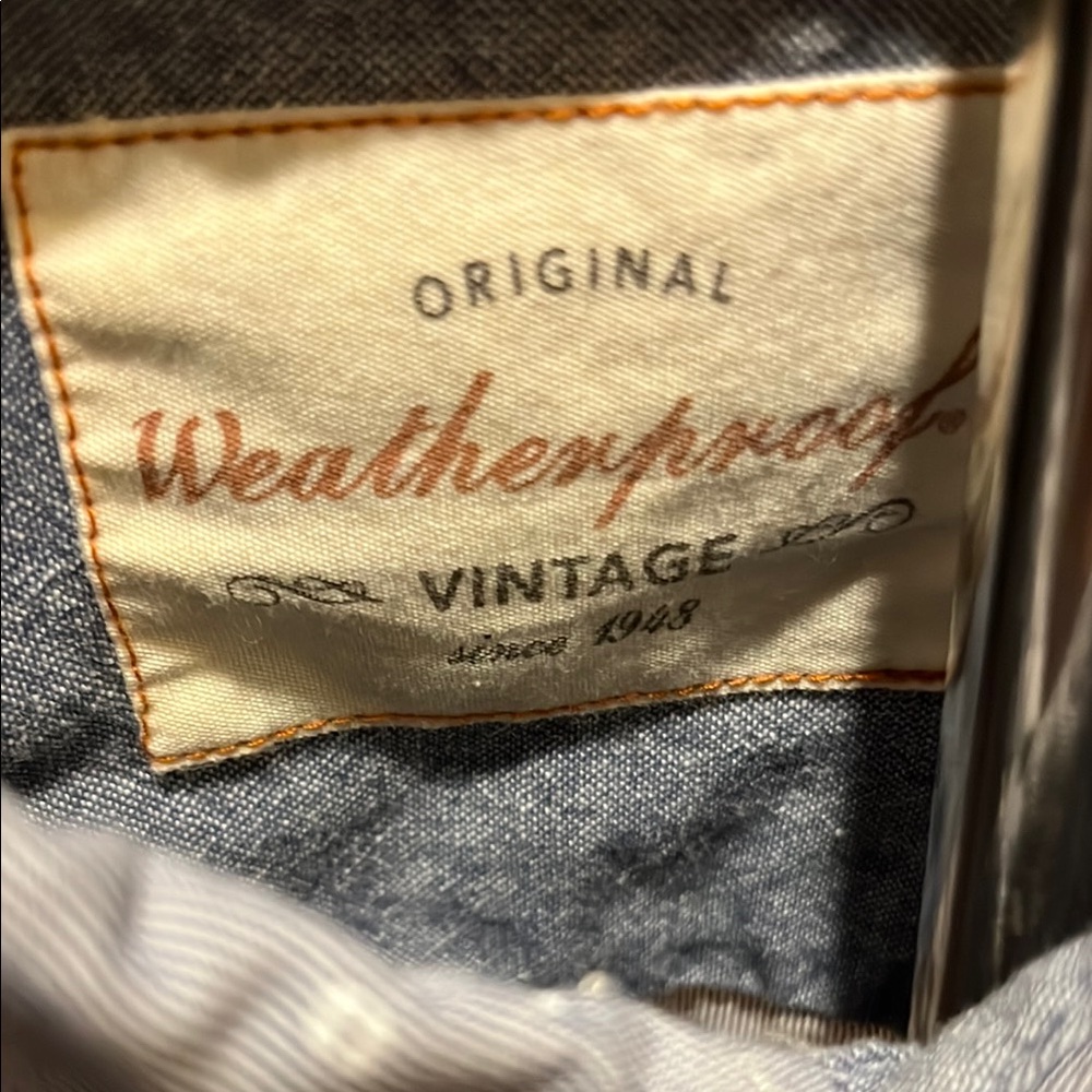 Weatherproof Light Blue Patterned Button-Down Shirt - Picture 2 of 10